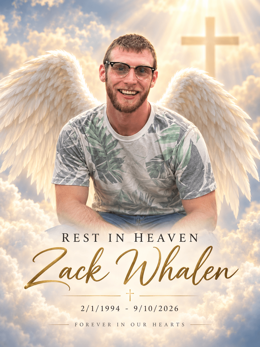 Memorial for Zack Whalen, February 1, 1994 to September 10, 2026